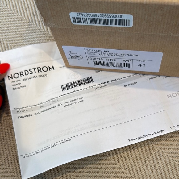 Authentic Like New! Christian Louboutin Psychic Rosalie 100 Red SZ41 - Picture 13 of 13